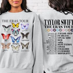 the eras tour 2023 sweatshirt, the eras tour butterfly sweater, the tour merch, taylor's version sweater, swiftie merch,