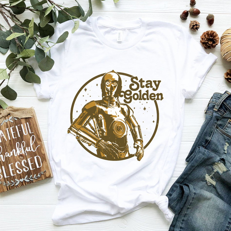Star Wars C-3PO Golden Star T-Shirt.png