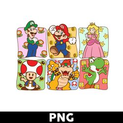 mario and friends png, mario png, mario family png, super mario png, mario bros png, super mario bros png - digital file