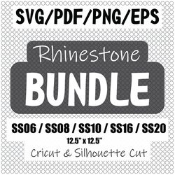 LINEAR Rhinestone Template ss6 ss8 ss10 ss16 ss20 Rhinestone Cut File Bundle Rhinestone Sheet Cricut Cut Silhouette Cut