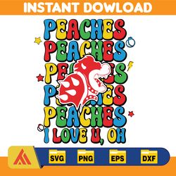 peaches peaches peaches png, for sublimation and transfer peaches bowser song mario