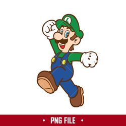 luigi super mario png, mario characters png, cartoon png digital file