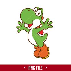 yoshi png, mario characters png, super mario png, cartoon png digital file