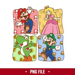 mario characters png, super mario friend png, mario png, cartoon png digital file
