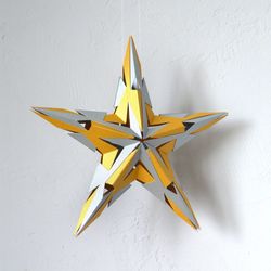 3d Papercraft Weaving Star 5-pointed PDF DXF Templates