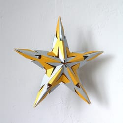 3d papercraft weaving star 5-pointed pdf dxf templates