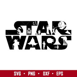 star wars svg, star wars clipart, star wars movie svg, png dxf eps digital file