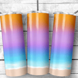 ocean beach 20oz skinny tumbler wrap png