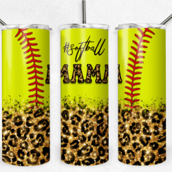 softball mama 20oz skinny tumbler