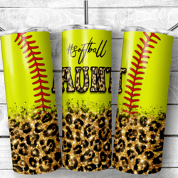 softball aunt 20oz skinny tumbler wrap