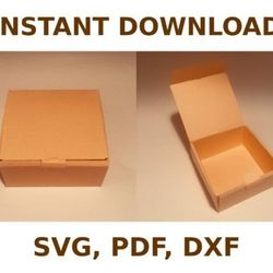 square box template, box template svg, svg files, svg, cricut