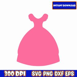 barbie svg bundle , svg, princess silhouette, pink doll svg, girl svg, sticker clipart, svg files for cricut