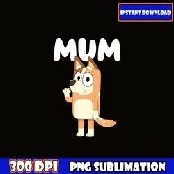 blue dog cartoon family | bluey | svg png | digital download