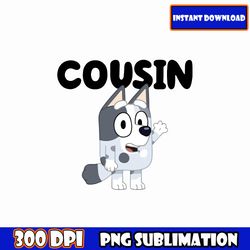 blue kids birthday party png bundle, dog family matching shirt png, family birthday png, custom birthday matching png