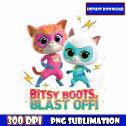 vintagedisney superkitties pounce png, superkitties character, super cat shirt, bitsy cat, ginny cat, buddy cat