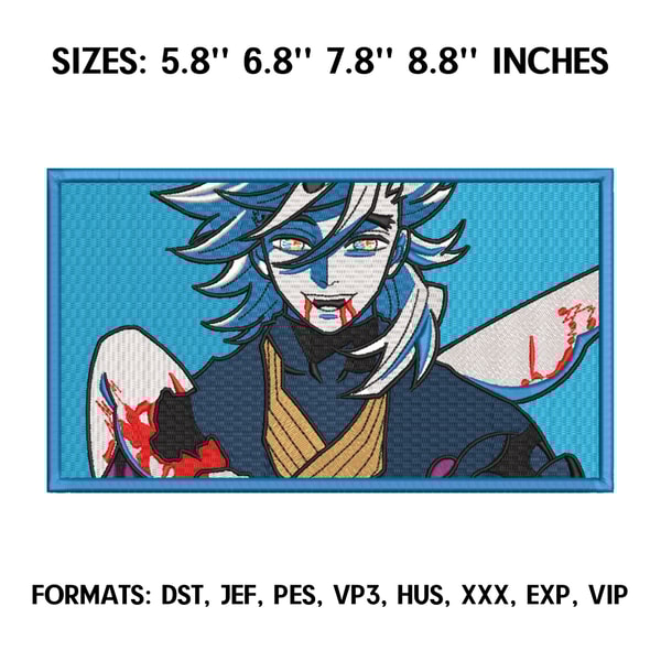 Douma Embroidery Design File, Kimetsu no yaiba Anime, Machin | Inspire ...