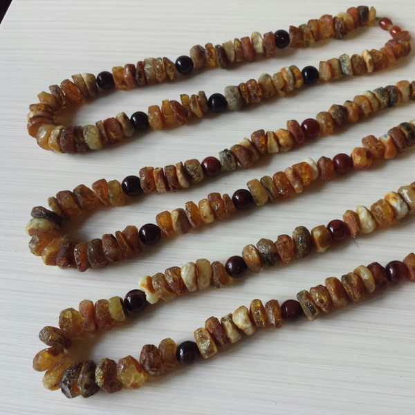 Natural Amber Necklace Raw Amber Necklace  Adult amber jewelry Gemstone Healing protection beads necklace .jpg