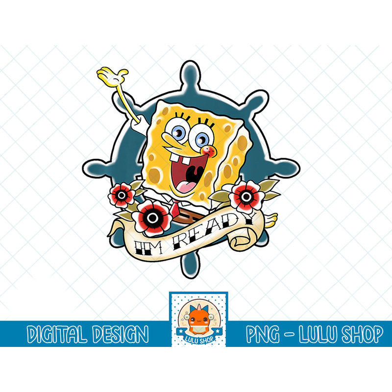 SpongeBob SquarePants I'm Ready Tattoo Style Premium T-Shirt copy.jpg