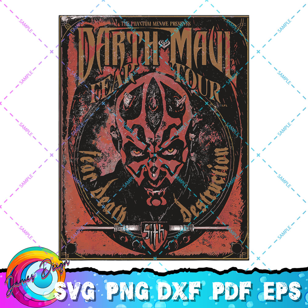 Star Wars Darth Maul Fear Tour Band T-Shirt copy.jpg
