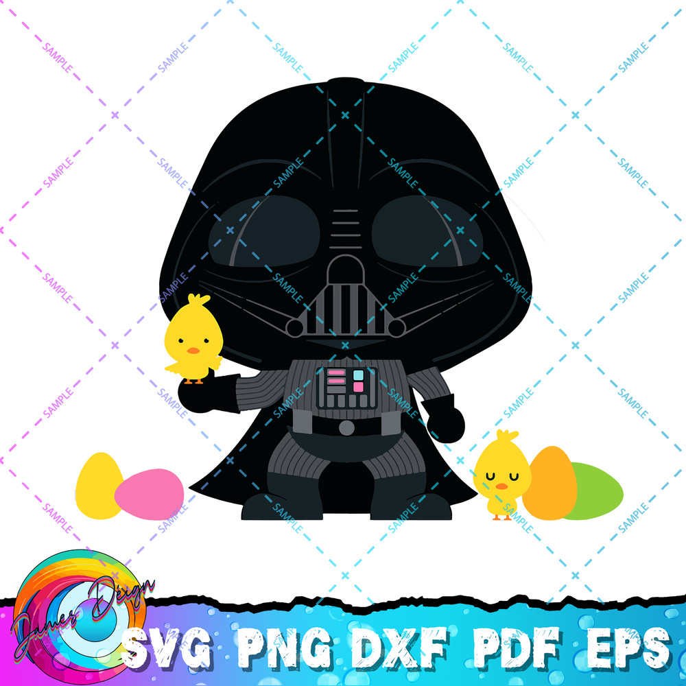 Star Wars Darth Vader Kawaii Easter Cartoon T-Shirt copy.jpg