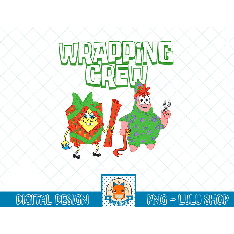 Spongebob Squarepants Patrick Star Wrapping Crew Christmas T-Shirt copy.jpg