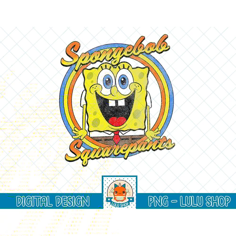 SpongeBob SquarePants Retro Rainbow Portrait T-Shirt copy.jpg