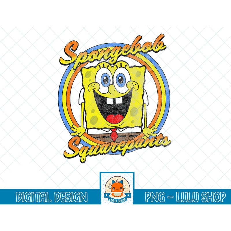 SpongeBob SquarePants Retro Rainbow Portrait T-Shirt copy.jpg