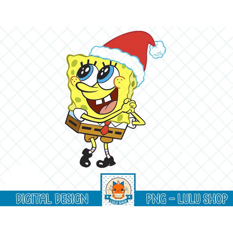 SpongeBob SquarePants Santa Hat Dreaming Of Christmas T-Shirt copy.jpg