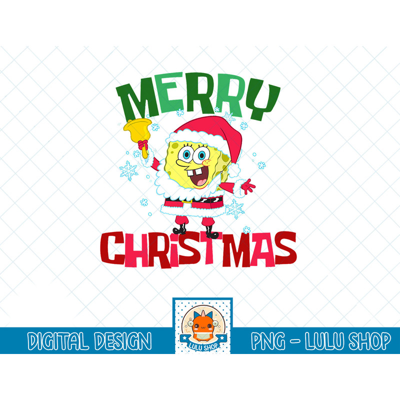 SpongeBob SquarePants Santa Outfit Merry Christmas T-Shirt copy.jpg