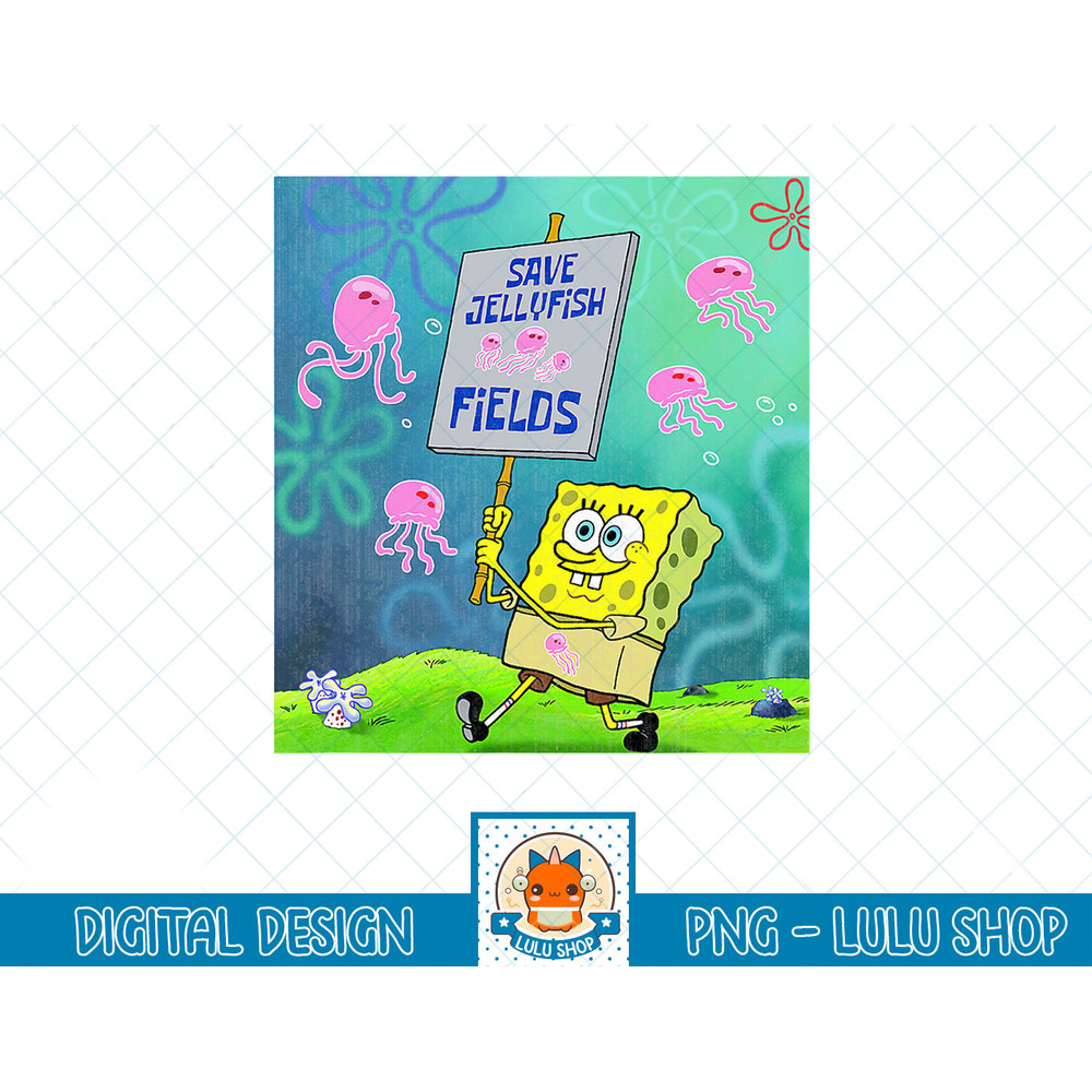SpongeBob SquarePants Save Jellyfish Fields T-Shirt copy.jpg