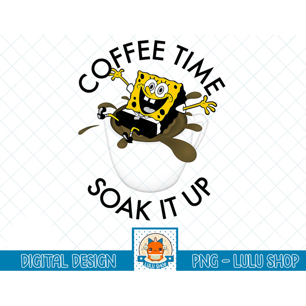 SpongeBob SquarePants Soak Up Coffee Time T-Shirt copy.jpg