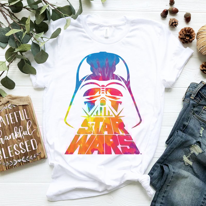 Star Wars Darth Vader Tie Dye Helmet Graphic T-Shirt Z1 T-Shirt.png