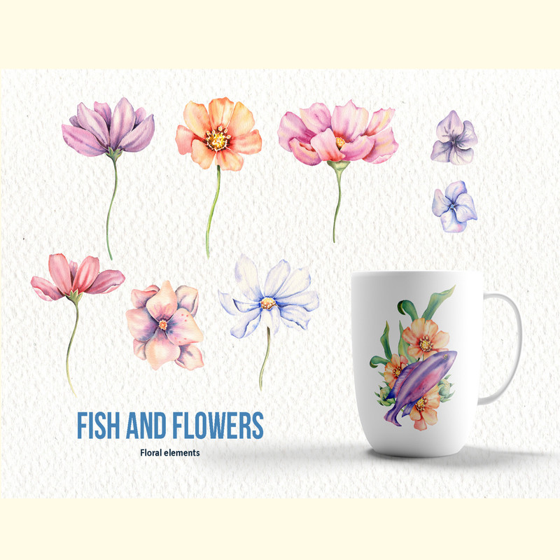 Fishes and Flowers Illustration Set_ 3.jpg