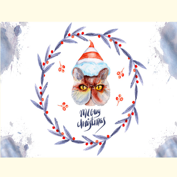Meowy Christmas Watercolor Collection_ 6.jpg