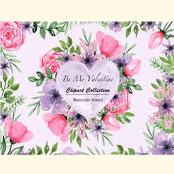Valentine's Day Watercolor Clipart Collection