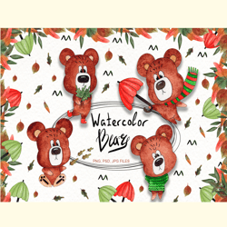 Watercolor Bears Collection