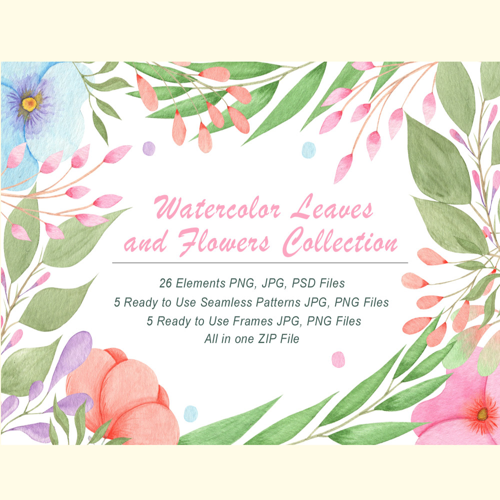 Watercolor Flowers and Leaves.jpg