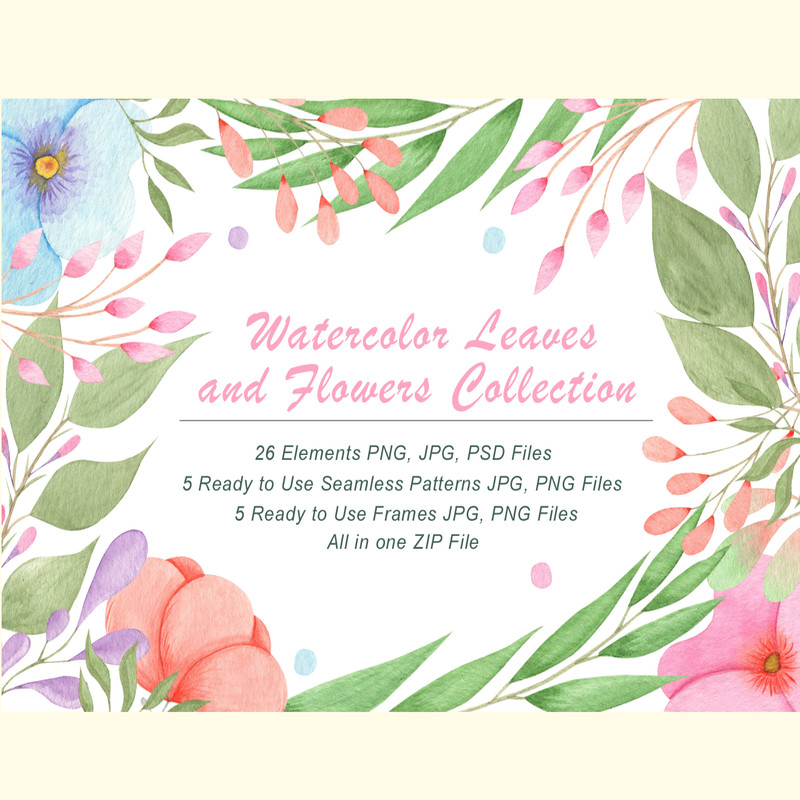 Watercolor Flowers and Leaves.jpg