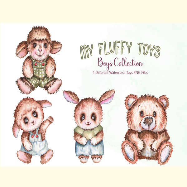 Watercolor Fluffy Toys Boys Collection_ 0.jpg