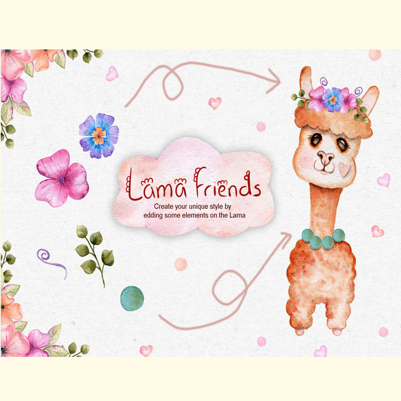 Watercolor Lama Illustration Set_ 3.jpg