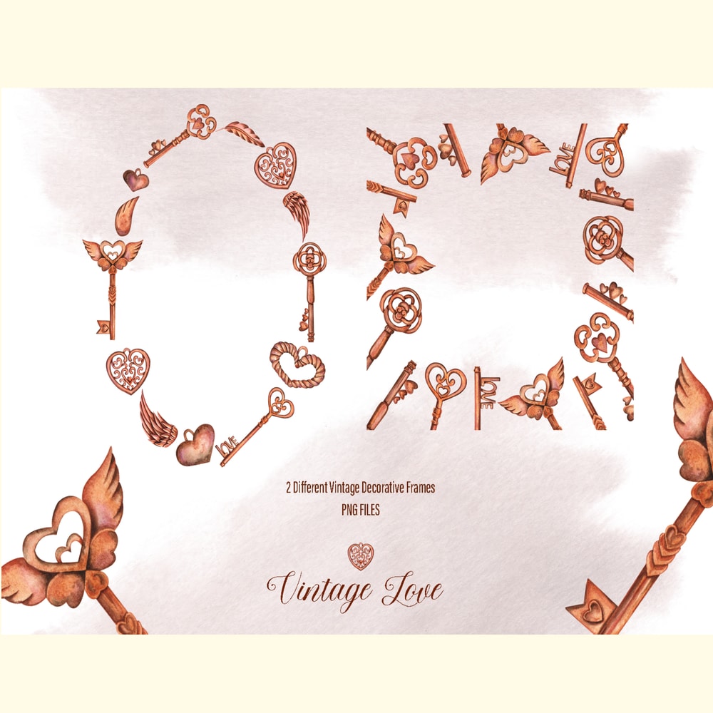 Watercolor Vintage Love Elements_ 1.jpg