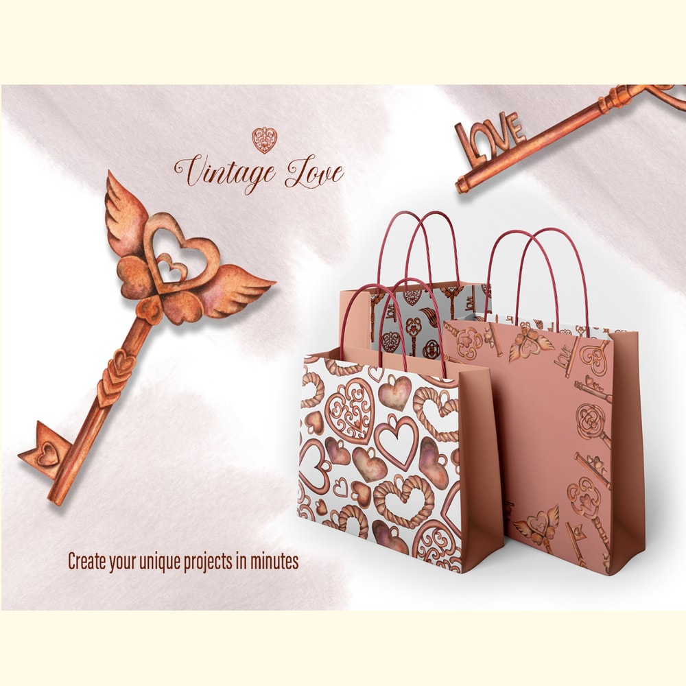Watercolor Vintage Love Elements_ 3.jpg