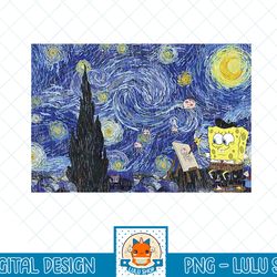 spongebob squarepants starry night painting t-shirt.png