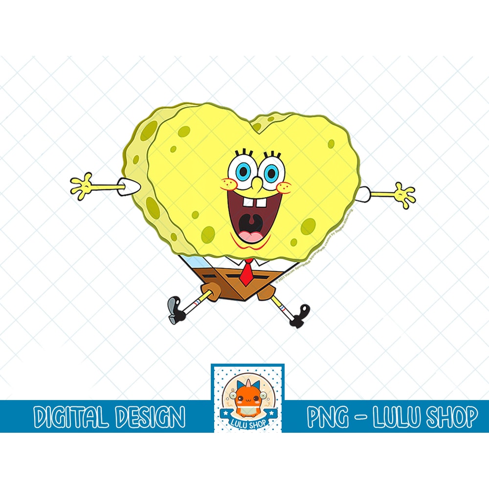 SpongeBob SquarePants Valentine's Day Heart Shaped Sponge T-Shirt copy.jpg