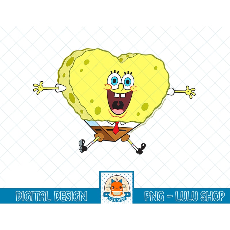 SpongeBob SquarePants Valentine's Day Heart Shaped Sponge T-Shirt copy.jpg