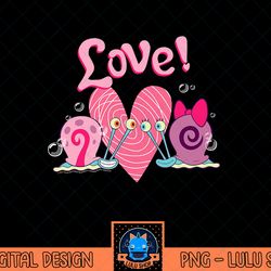 spongebob squarepants valentine's love with gary and snellie t-shirt.png