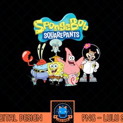 spongebob squarepants with all characters t- shirts.png