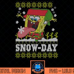 spongebob ugly xmas sweaters snow-day t-shirt.png