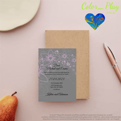 electronic wedding invitation template for editing to print