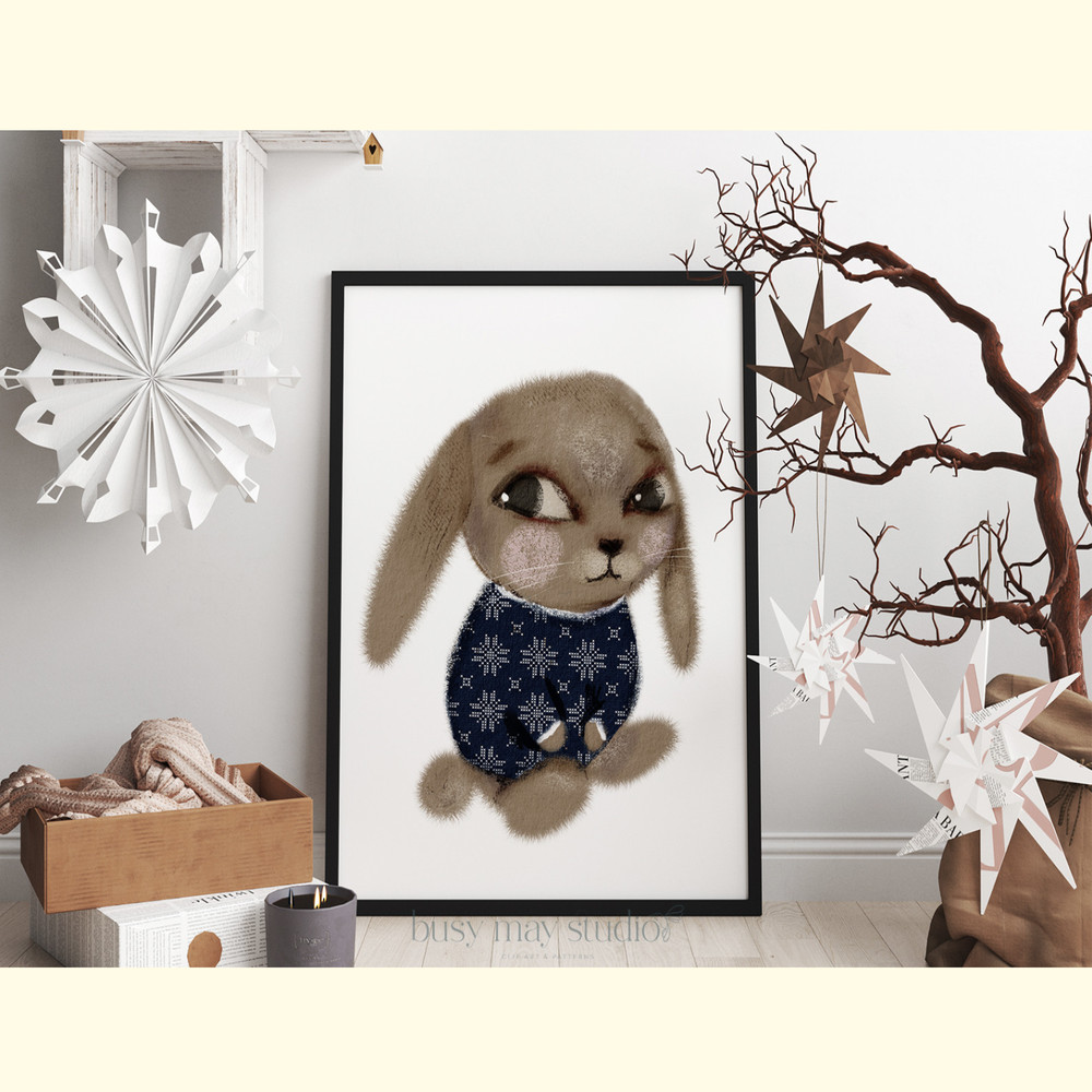 Cute Winter Bunnies Illustrations PNG_ 0.jpg